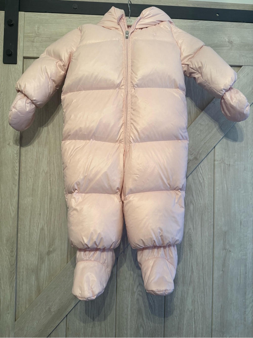 Ralph Lauren Baby Pink Puffer Snowsuit - size 9M